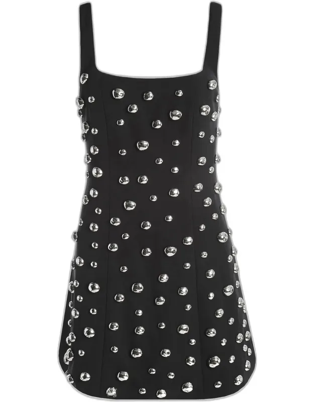 Bubble-embellished Mini Dress