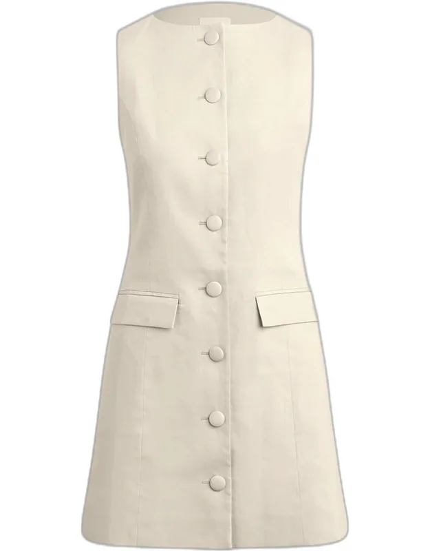 The Cece Linen-blend Mini Dress