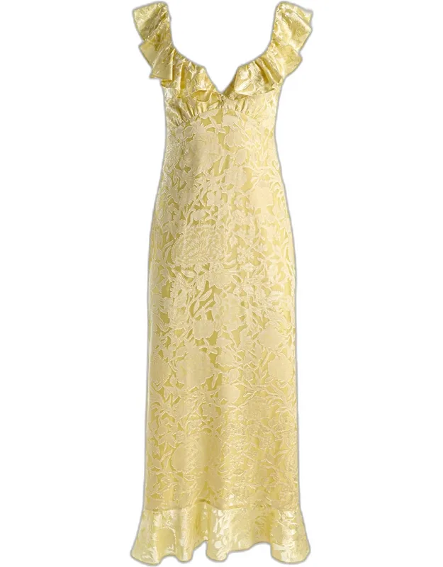 Ruffled Floral Maxi Dress