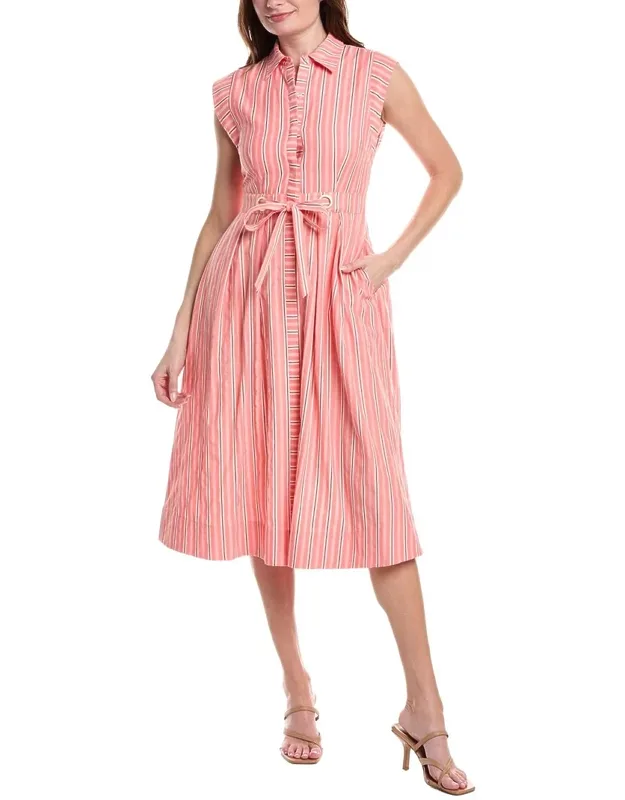 Striped Belted Maxi Dress