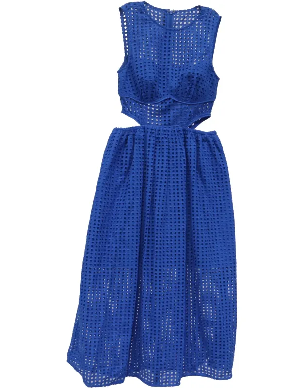 Cutout Broderie Anglaise Midi Dress
