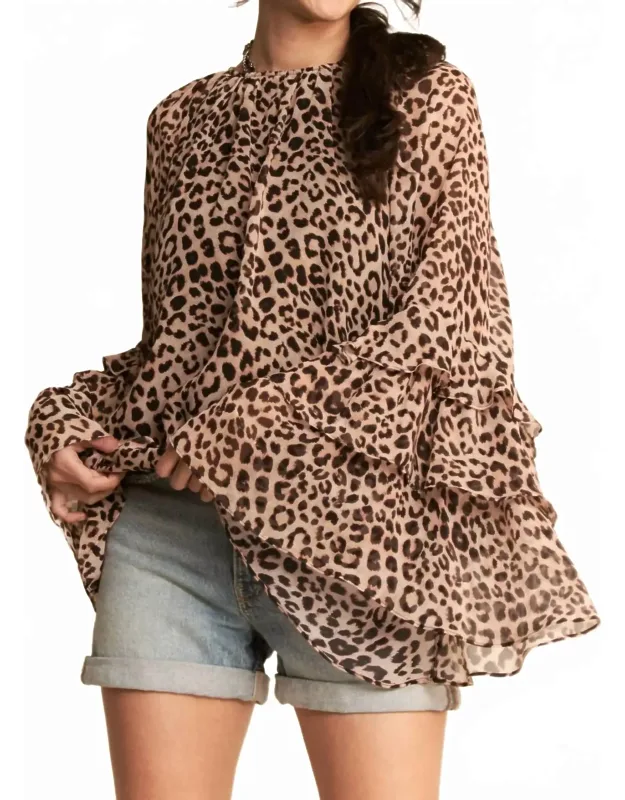 Vintage Ruffle Sleeve Boho Blouse