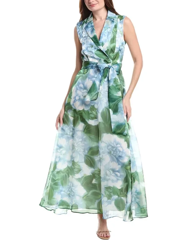 Printed Glow Organza Maxi Dress