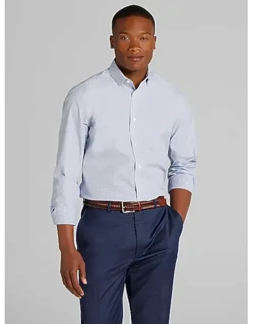 Slim Fit Ultra Performance Stretch Plaid Dress Shirt