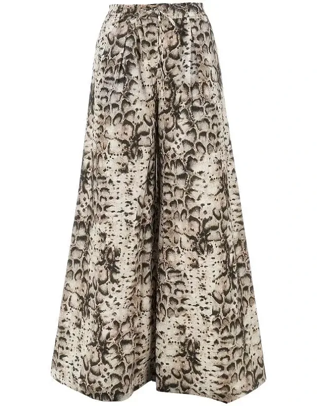 Animalier Muslin Wide Pants