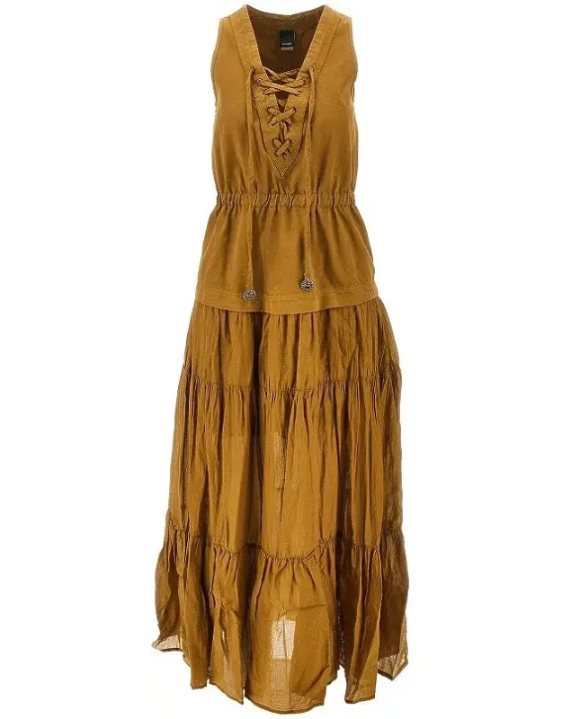 Cotton Flounced Maxi Dress