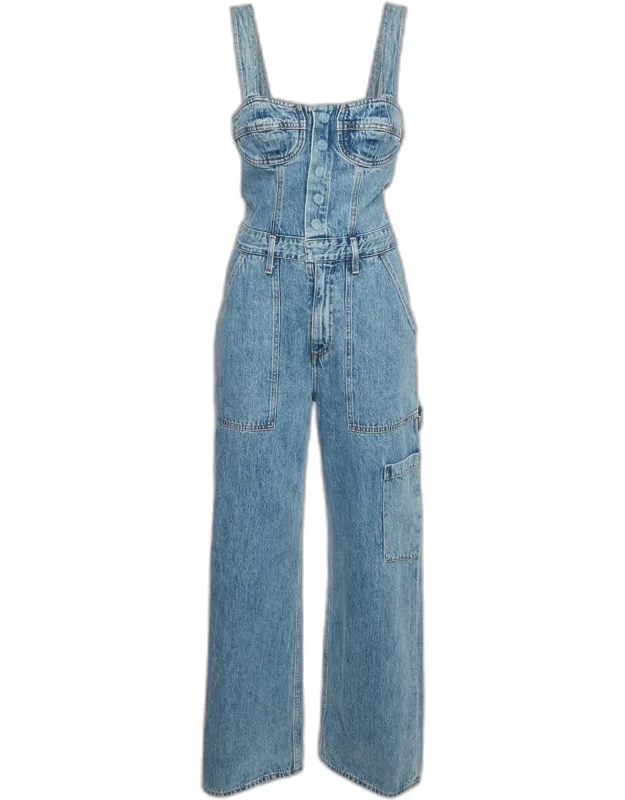 Denim Fitted Jumpsuit