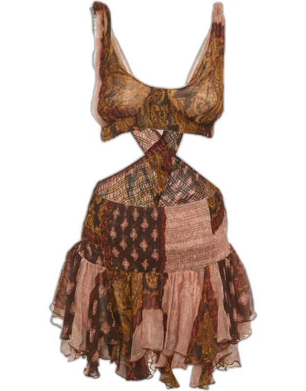 Silk Chiffon Estrellitas Mini Dress