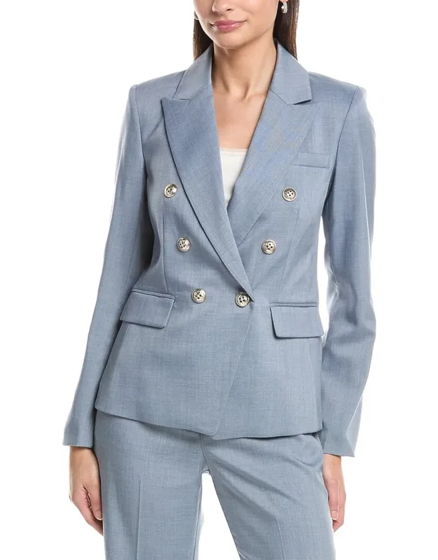 Blazer With Left Chest Pocket And Two Front Flap Pockets