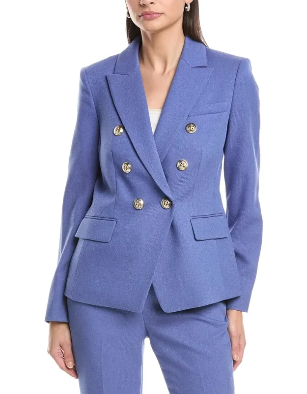 Blazer With Left Chest Pocket And Two Front Flap Pockets