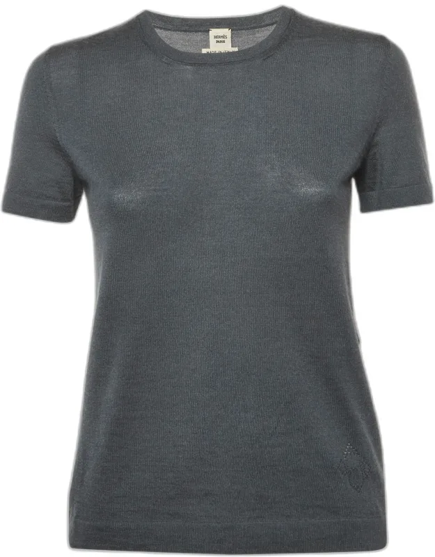 Wool Knit Crew Neck T-shirt