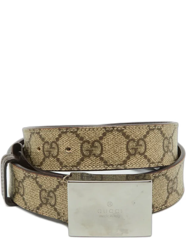 90cm Gg Supreme Canvas Buckle Belt