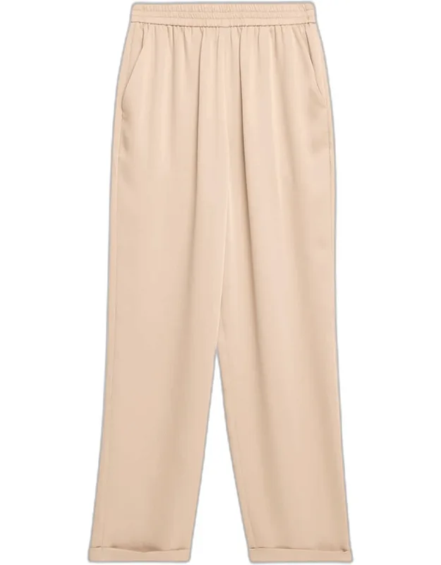 Tapered Twill Crepe Pants