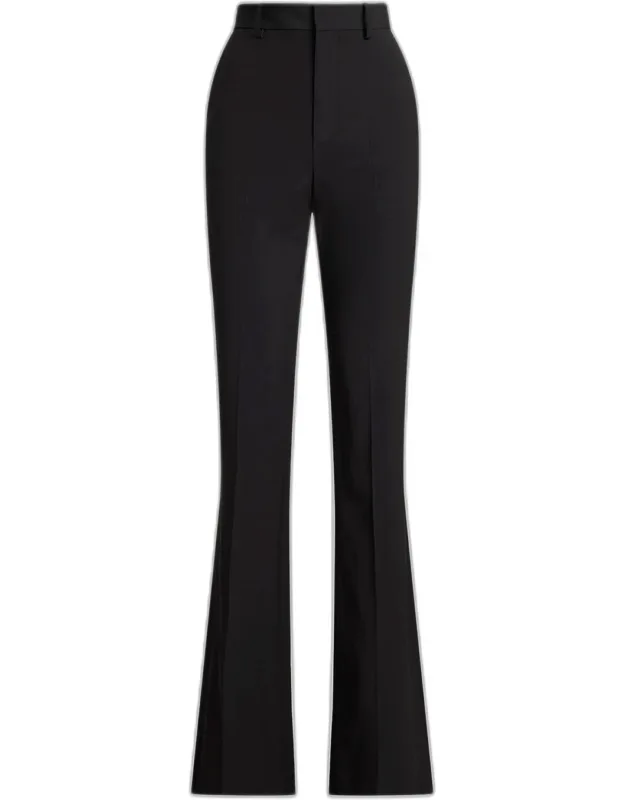 Wool Stretch Bootcut-leg Pants