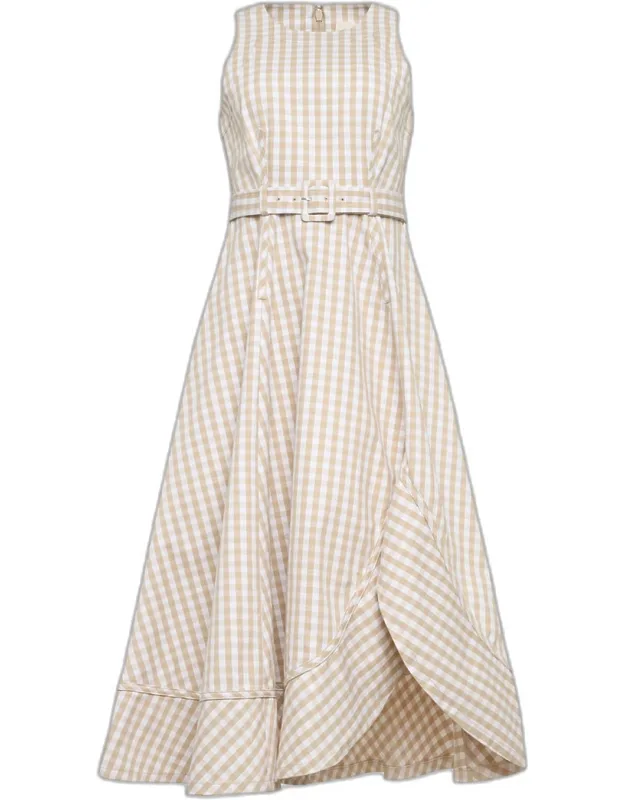 Gingham Midi Dress