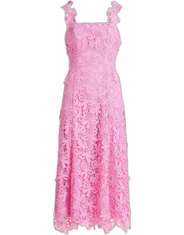Floral Lace Midi Dress