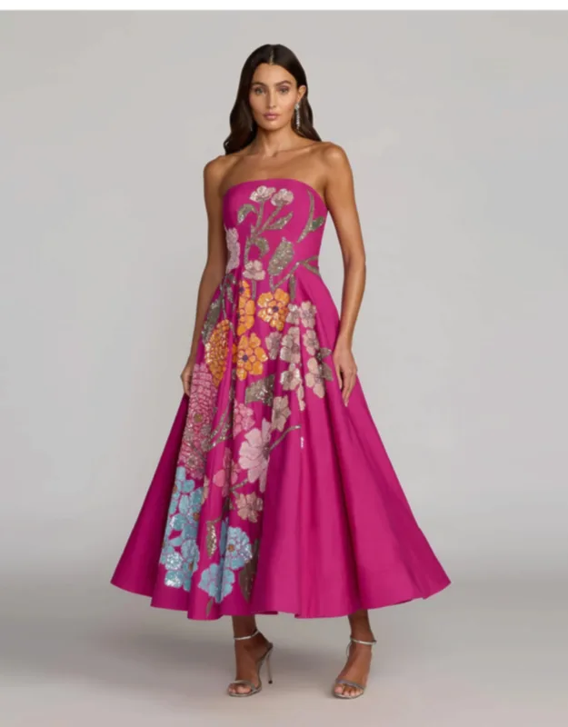 Floral Embellished Midi Dress