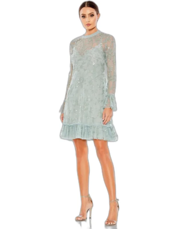 Sequin Long Sleeve Mini Dress