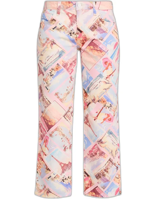 Blaine Low-rise Crop Straight Jeans