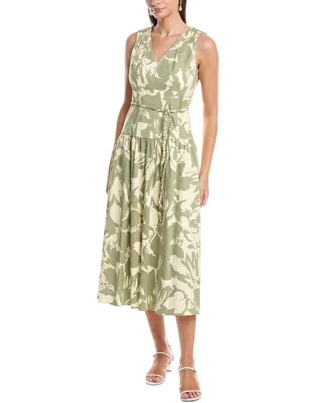 V-neck Seam Detail Patio Dress