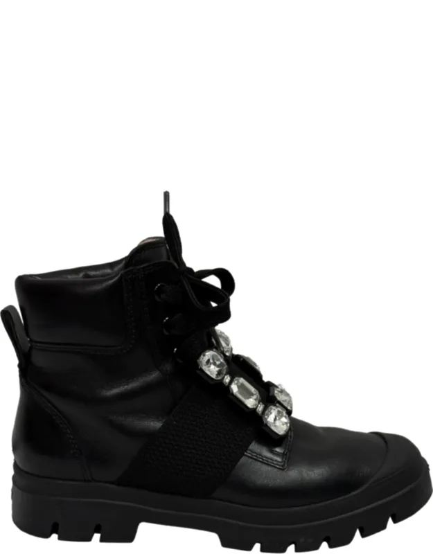 Crystal-embellished Ankle Boots