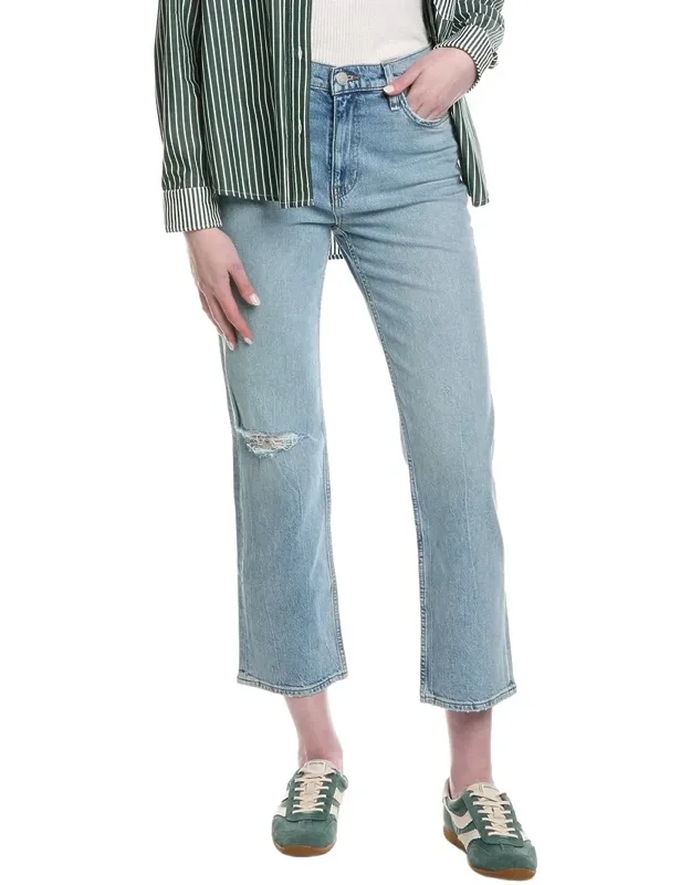 Remi High-rise Sprinkle Destructed Straight Ankle Jeans