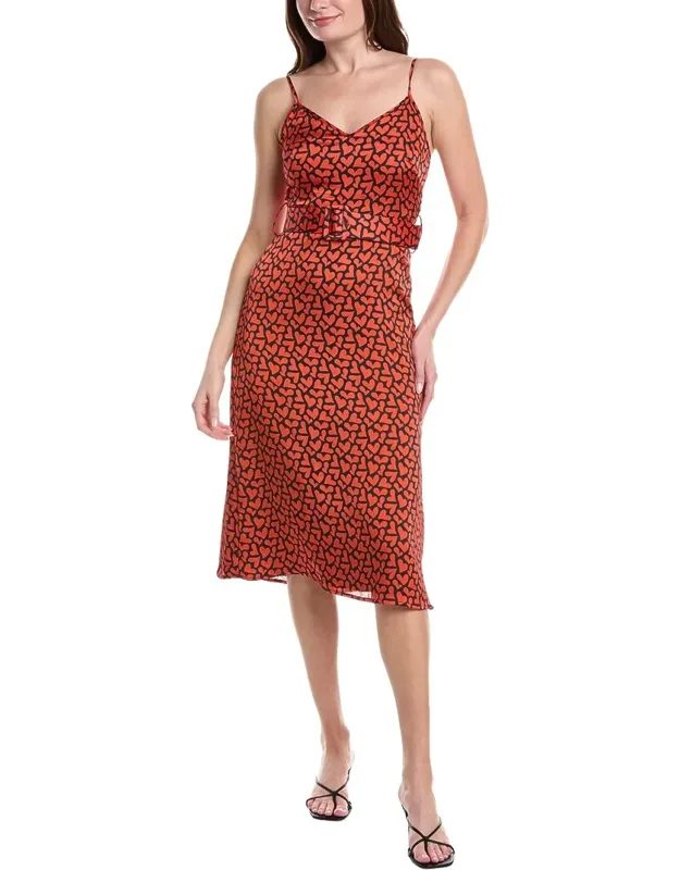 Heart Belted Midi Dress