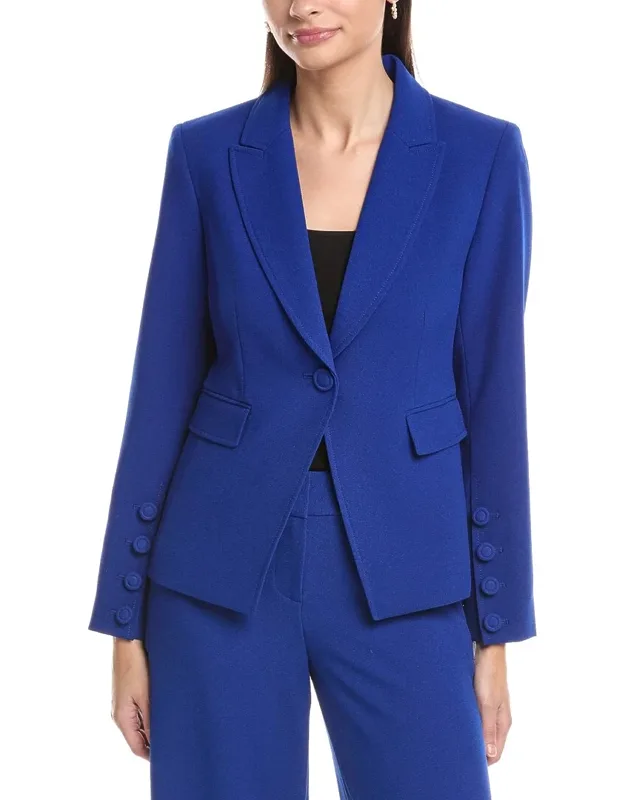 Tahari Asl Petite Blazer With Peak Lapel And Button Accents