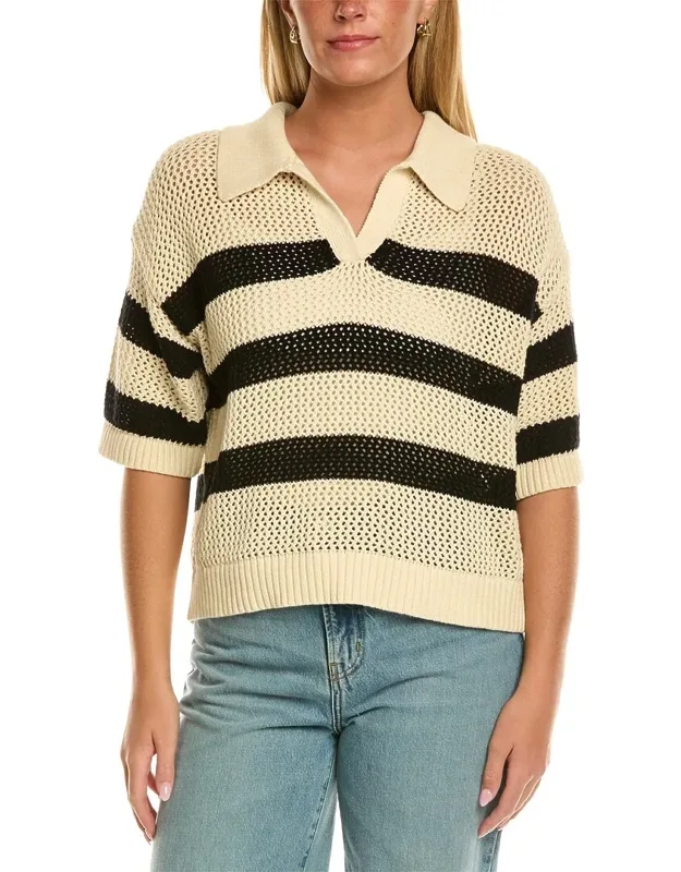 Cashmere-blend Polo Sweater