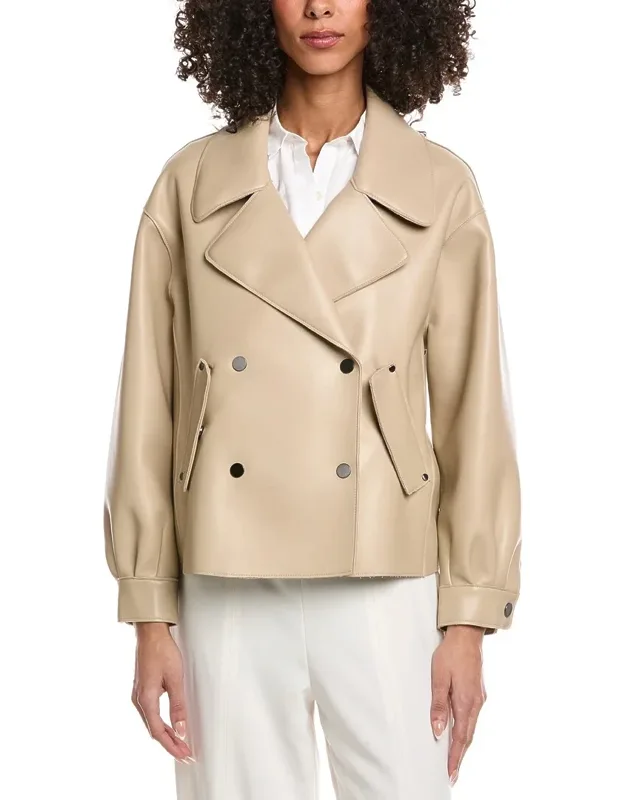 Snap Front Short Trench Coat