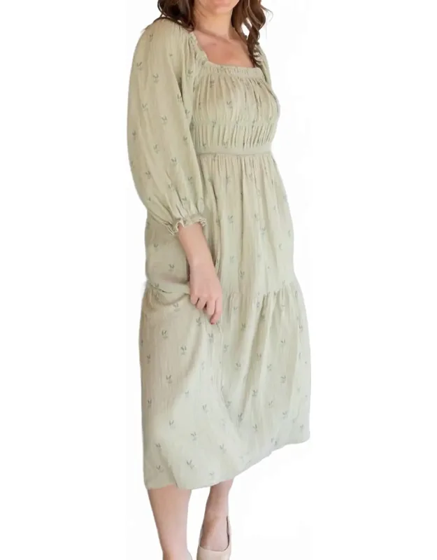 Garden Gauze Midi Dress