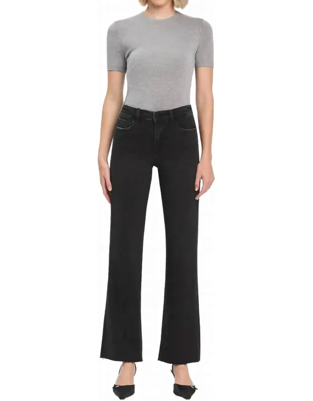 High Rise Slim Wide Leg Jeans