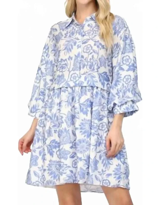 Puff Sleeve Mini Dress
