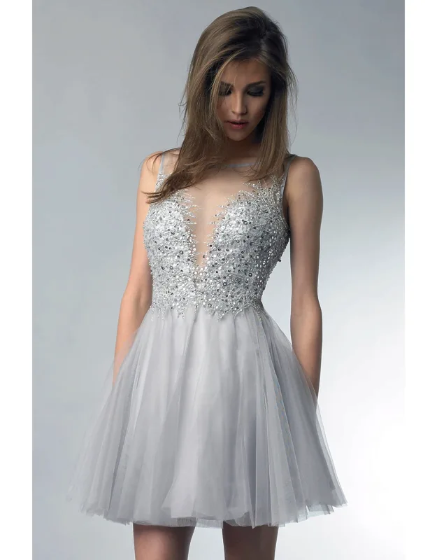Sequin Embellished Tulle Cocktail Dress