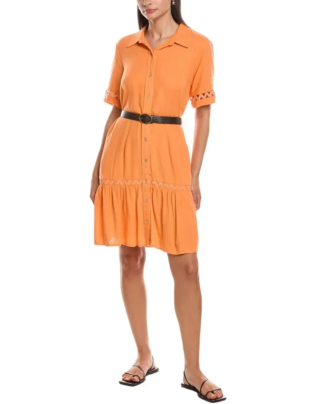 Linen-blend Mini Dress