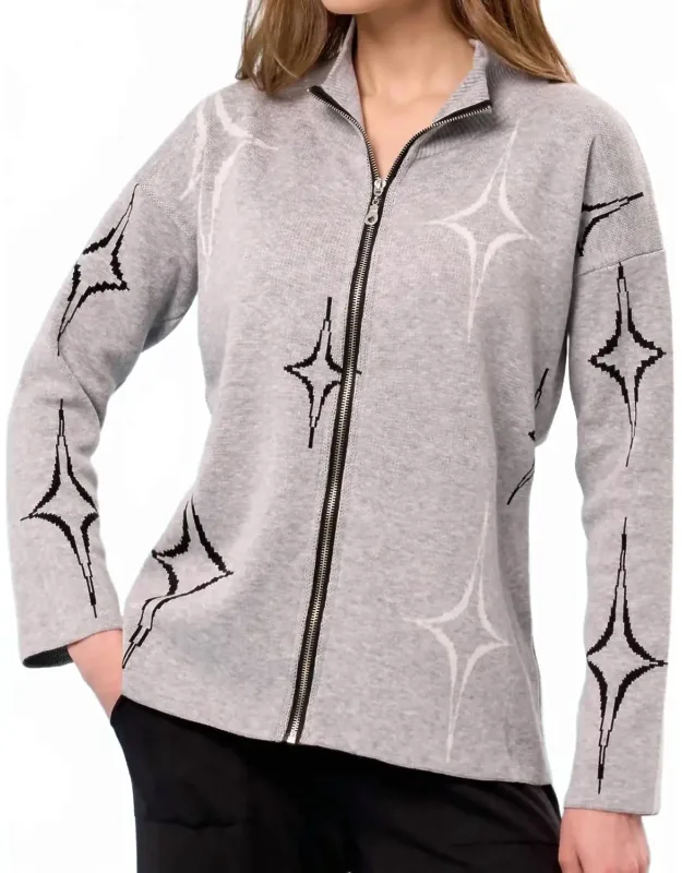 Diamond Zip Up Jacket