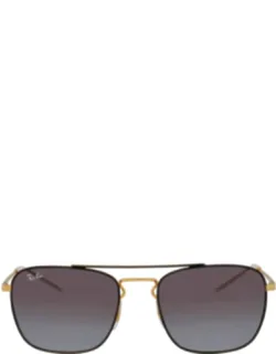Ray Ban Grey Gradient Square Sunglasses Rb3588 55 Mm Lens Width, 100% Uv Protection