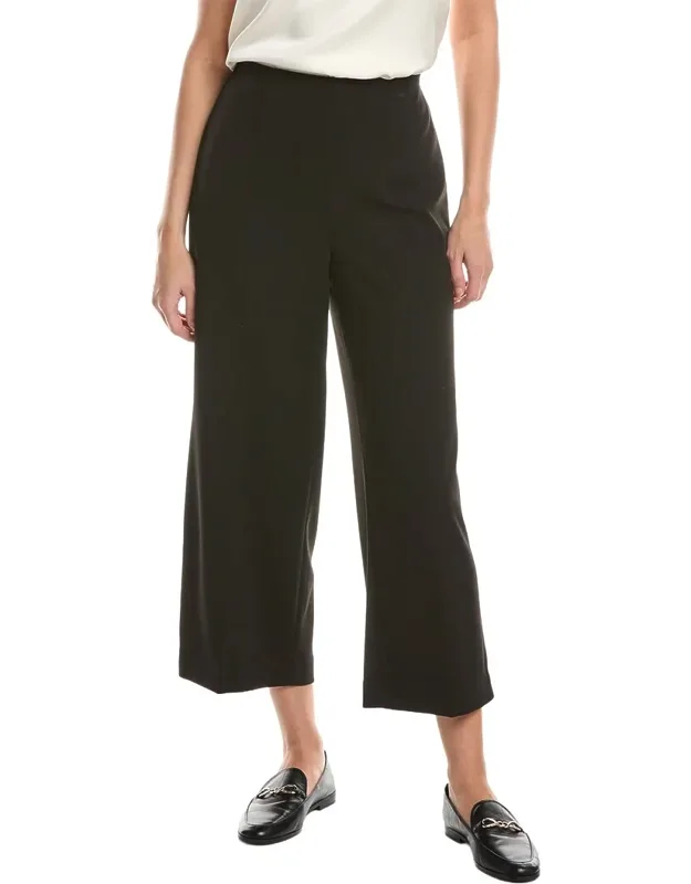 High Rise Pull-on Wide Leg Crop Pants