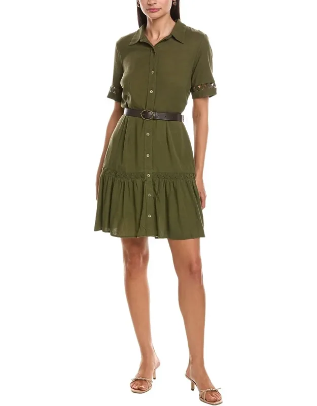 Linen-blend Mini Dress