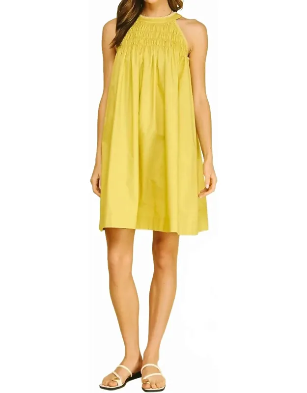 Halter Neck A-line Mini Dress