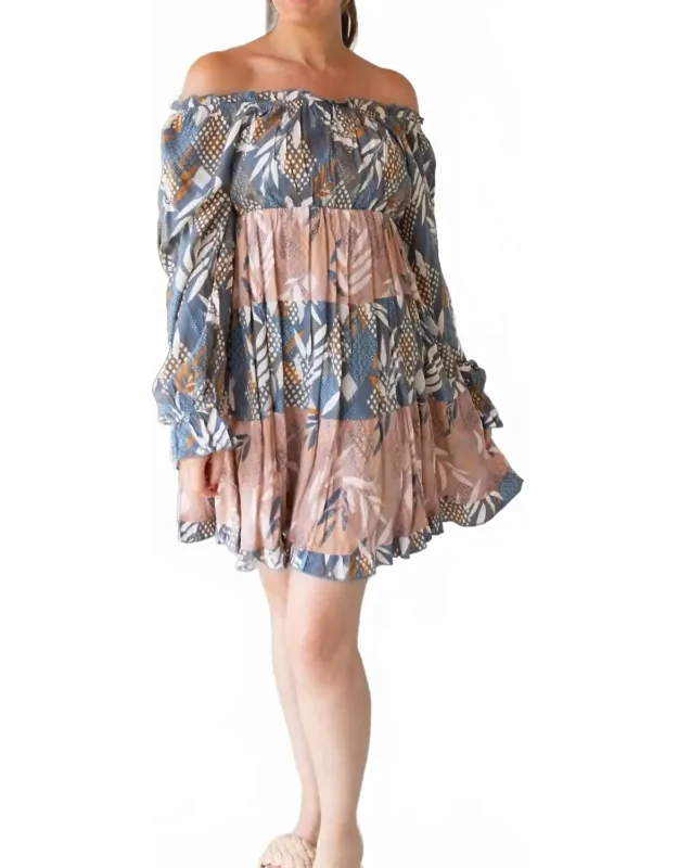 Vintage Square Neck Mini Dress