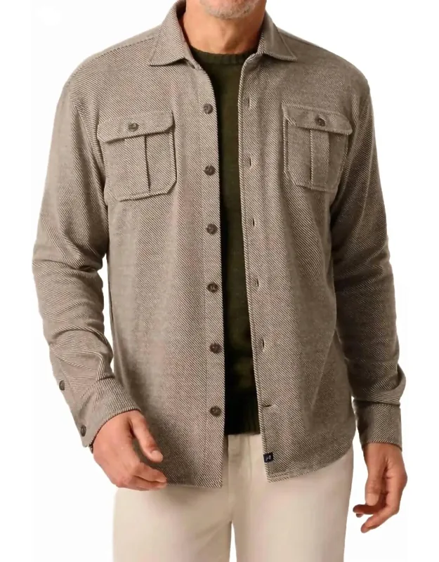 Stretch Knit Flannel Lodge Shirt