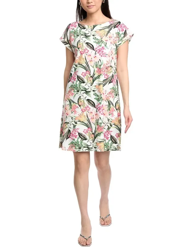 Linen-blend Swing Dress