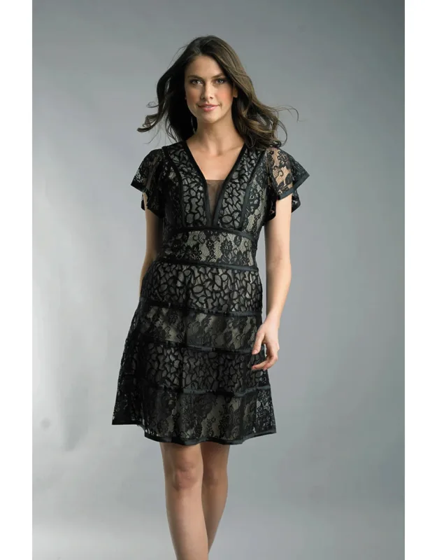Flutter-sleeve Dress