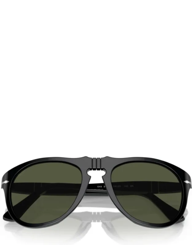 Glossy Aviator Sunglasses With Double Bridge Design