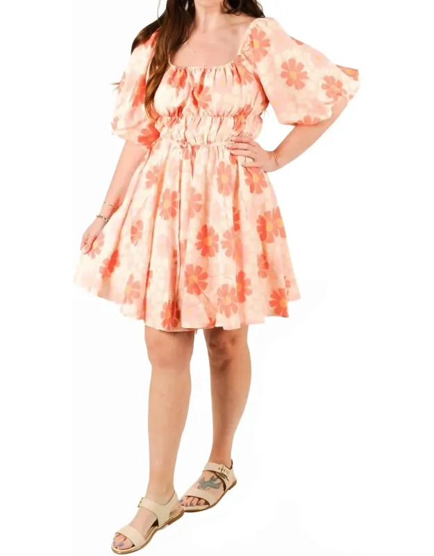 Petal Puff Mini Dress