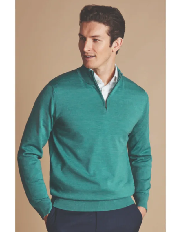 Merino Zip Neck Sweater