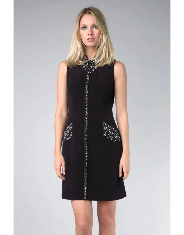 Crystal-embellished Sheath Dress