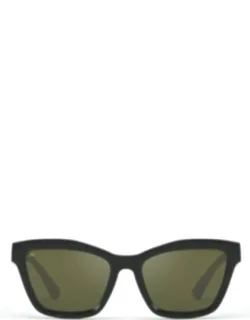 Rolla Matte Black Rectangular Frame Sunglasses