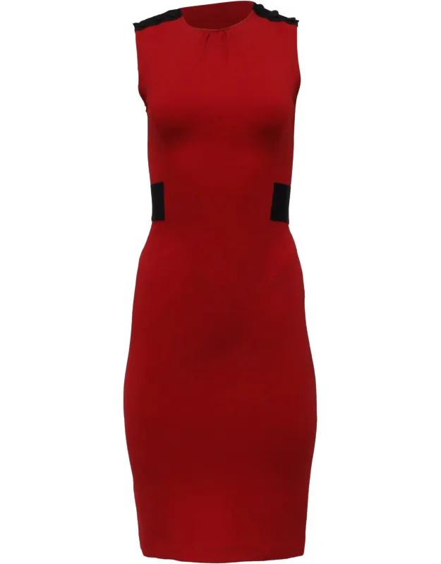 Sleeveless Fitted Midi Dress